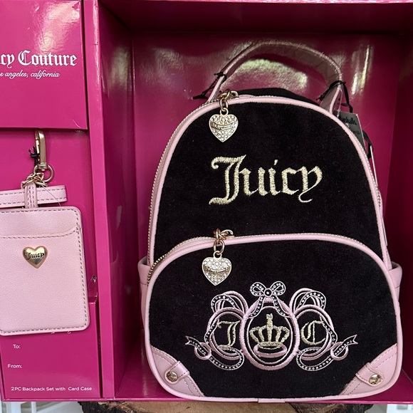🖤NWT•Juicy Couture Heritage Mini Backpack with card case 🖤Gift Set NIB - Picture 15 of 17